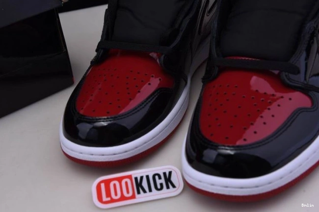 Bmlin High Jordan Patent 555088-063 OG Air 1 Bred 0808